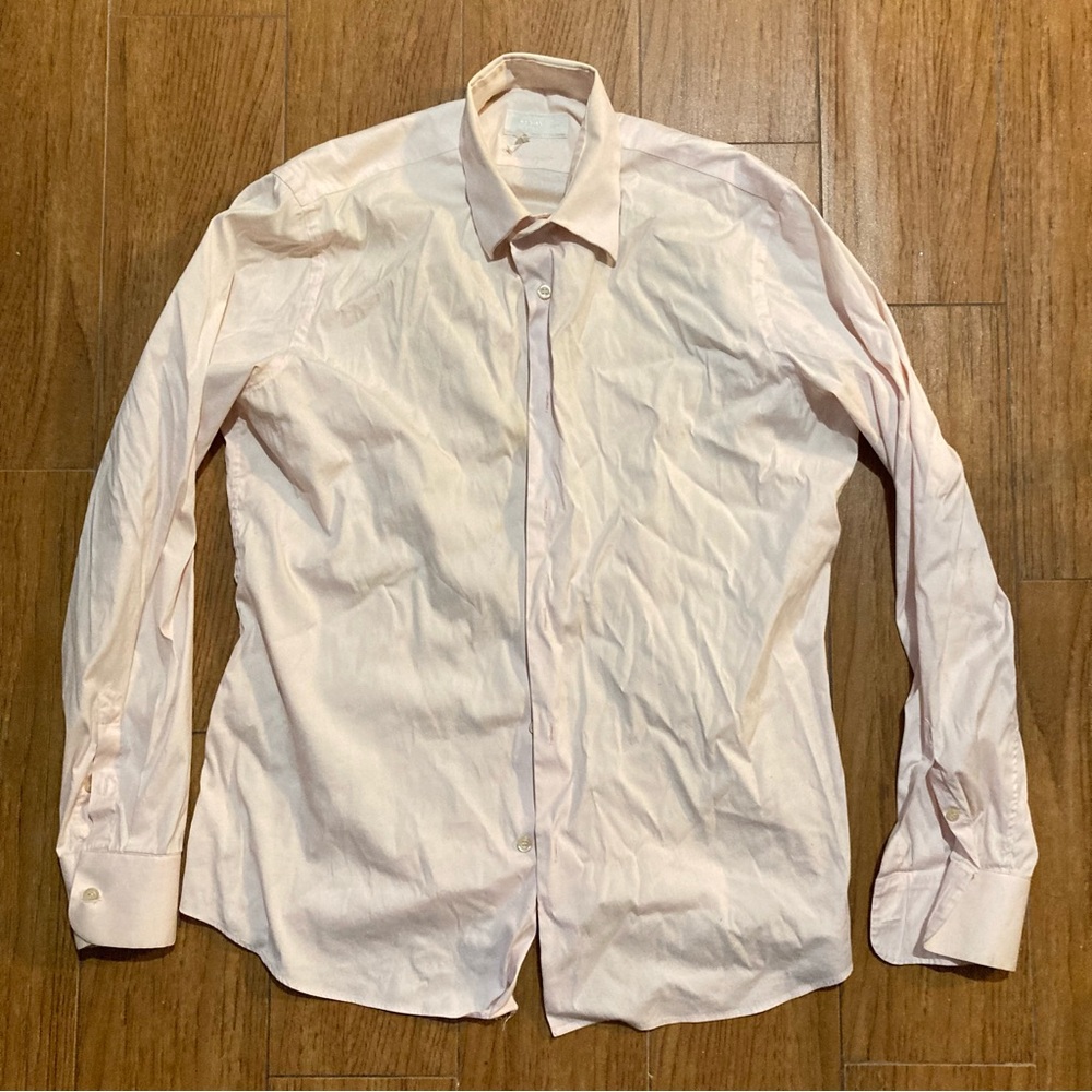 Men’s Light Pink Prada Button Up Shirt 39/15.5 Cotton